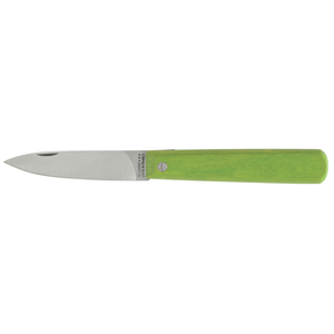 Couteau pliant 8cm Bois vert anis - lame crantée