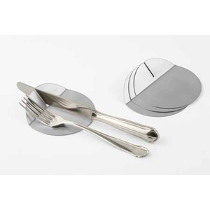 Bestekhouder 9.5cm inox set 4stuks