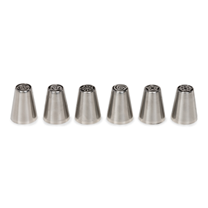 Douilles inox fleurs 6pcs.