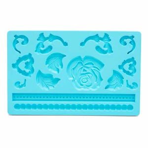 Fondant-mat blauw 20x12cm