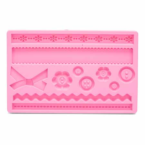 Tapis reliëf pour fondant roze 20x12cm