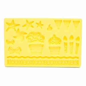 Tapis reliëf pour fondant jaune 20x12cm