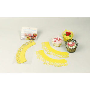 Habillages pour cup-cake jaune 6pcs