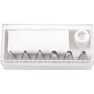 Icing Bag Set /6nozzles+FIX blanc box transp.