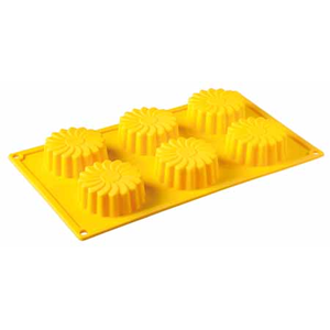 Mini margriet - 6 fig. silicone
