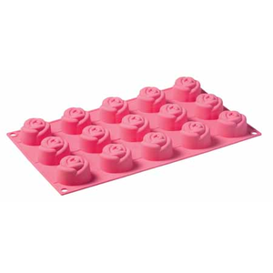 Mini-roses moule en silicone 12-pièces