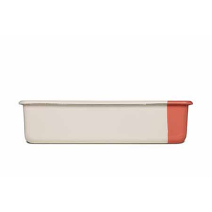 Cakevorm 2 kleurig crème/pèche 30x10cm