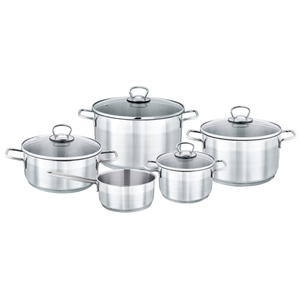 Kookpottenset inox 9-dlg.