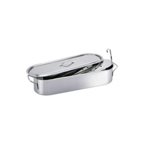 Vis braadkom rooster+ deksel inox inductie 60cm