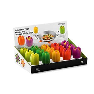 Display pottenonderzetter silicone tulp 15 stuks