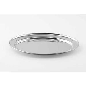 Plateau à servir inox oval 170x250mm