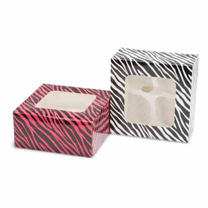 Muffindoos zebra x2 16x16x7,5cm