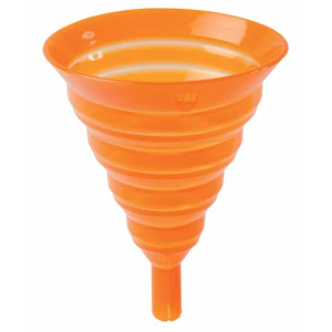 Trechter silicone plooibaar 12cm H15cm oranje