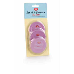 Set de 3 couvercles bocaux rose op kaart