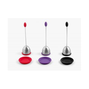 Boule à thé silicone/inox mauve