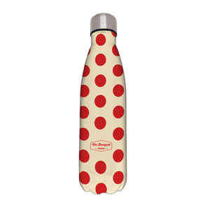 Drinkfles vacuüm 500ml Vintage red dots (warm en koud)