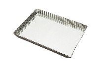Taartvorm rechthoek gekarteld 29x20,5cm h2,5cm - Laatste stuks