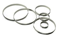 Cercle à tarte inox bords roulés Ø7cm h2cm