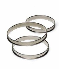 Cercle à tarte inox bords roulés Ø7cm h2,7cm