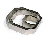 Carré à facettes inox 8x8cm h4,5 - Dernière pcs