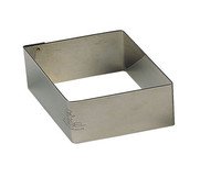 Cercle à tarte losange inox 9x6cm h3cm - Dernière pcs