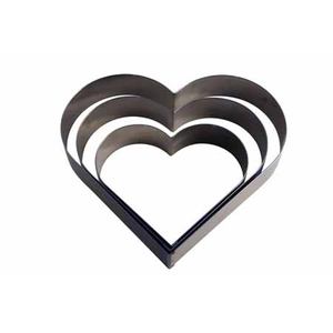 Cercle à tarte coeur inox 24cm h4,5cm