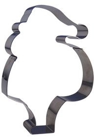 Cercle à tarte Père Noël inox 10cm h3cm