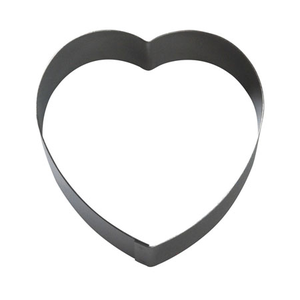Cercle à tarte coeur bombé inox 8,5cm h3cm