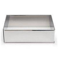 Bakring inox rechthoek hoog verstelbaar 25->46cm/17->32cm/ht:7.5cm