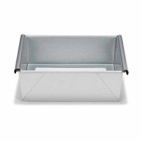 Vierkantvorm silver-top met glasbodem 23cm - laatste stuks