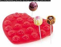 Cake-pop vorm hartjes + 24 stokjes