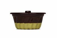 Tulbandvorm 2 kleurig chocolade/pistache Ø12cm