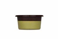 Muffinvorm 2 kleurig chocolade/pistache Ø8x4cm - Laatste stuk