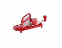 Tomatensnijder huishoudelijk inox/rood - Laatste stuks