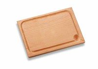 Snijplank in hout met opvanggleuf 50x30x2,5cm