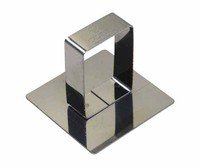Aandrukker vierkant inox 6,8x6,8cm h3cm
