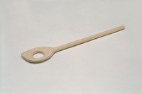Cuillere en bois pointue à/trou 30cm