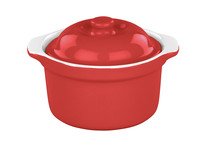Mini-cocotte 11cm Stoneware rouge (4) - laatste stuks