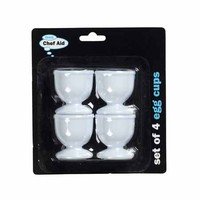 Coquetier set de 4 en pvc blanc