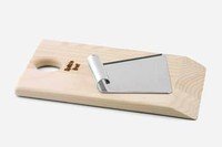 Spaetzle plank hout 150x250x15mm met deegschraper