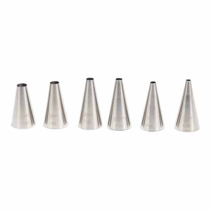 Douilles inox lisse 6 pcs.