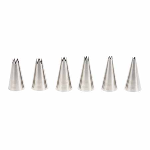 Douilles inox cannelées 6 Pcs