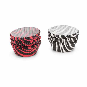 Mini-cakevormpjes papier zebra Ø3cm 200 stuks