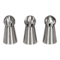 Spuitmond-set Russisch inox 3-dlg. (A)