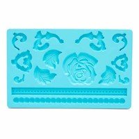 Fondant-mat blauw 20x12cm - Laatste stuks (A)