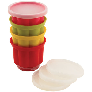 Set de 8 moules à pouding mini (4 colori)