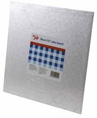 Taartonderlegger vierkant zilverkleur 30x30x0.3cm (A)