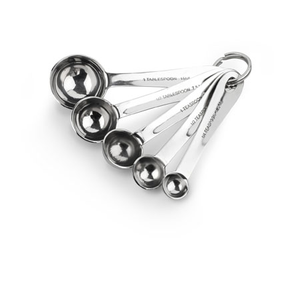 Cuillères de mesurer 5pcs set inox (1,25-2,5-5,0-7,5-15ml)