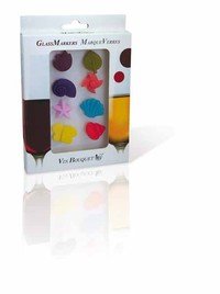 Glasmarkeerders funny 8 stuks