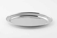 Plateau à servir inox oval 245x345mm